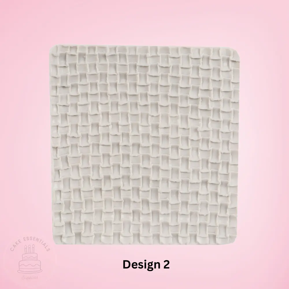 Design 2 Mini Knitting Sweater Fondant Mold - Crochet Texture Mat for Cake Decoration