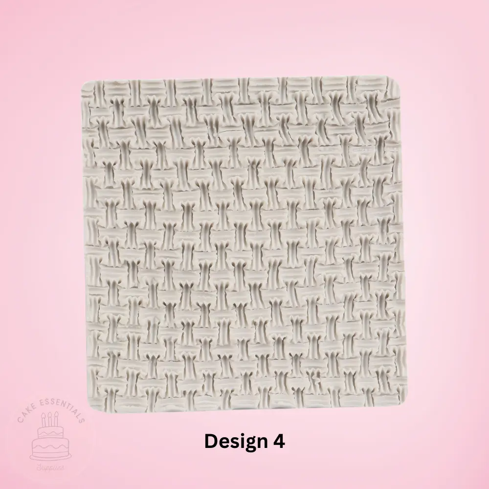 Design 4 Mini Knitting Sweater Fondant Mold - Crochet Texture Mat for Cake Decoration