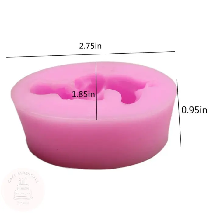 Baby silicone mold for fondant, baking, resin, chocolate, and cake decoration, with a non-stick surface for easy demolding.
