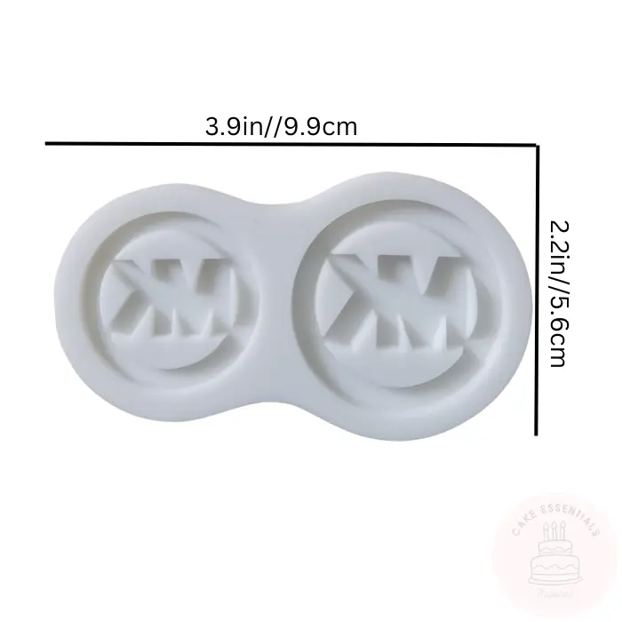 Soft and flexible silicone mold with the Michael Kors (MK) double logo design, ideal for cake decorating, fondant crafting, and creative projects.
