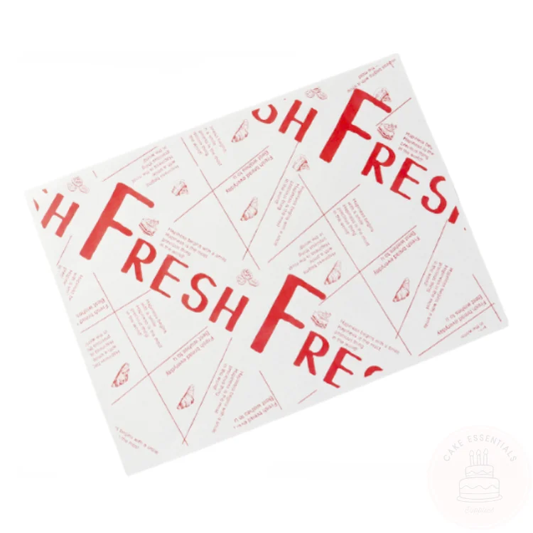 S4 printed greaseproof deli wax paper for cakes, sandwiches, and takeout – 50 sheets (14x10 inch)