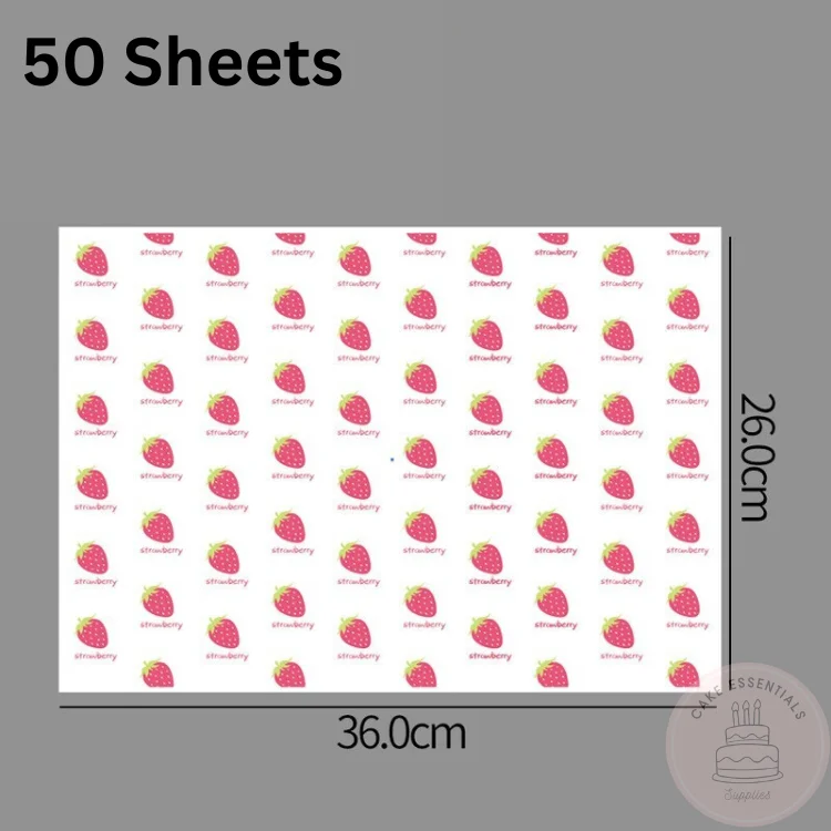 Greaseproof deli wrapping paper used for custom cakes, sandwiches, and takeout foods – 50 sheets 14x10 inch