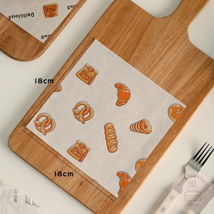 S3 style 7x7 inch wax deli wrapping paper – greaseproof, food-safe sheets for sandwiches, desserts, and bento cakes
