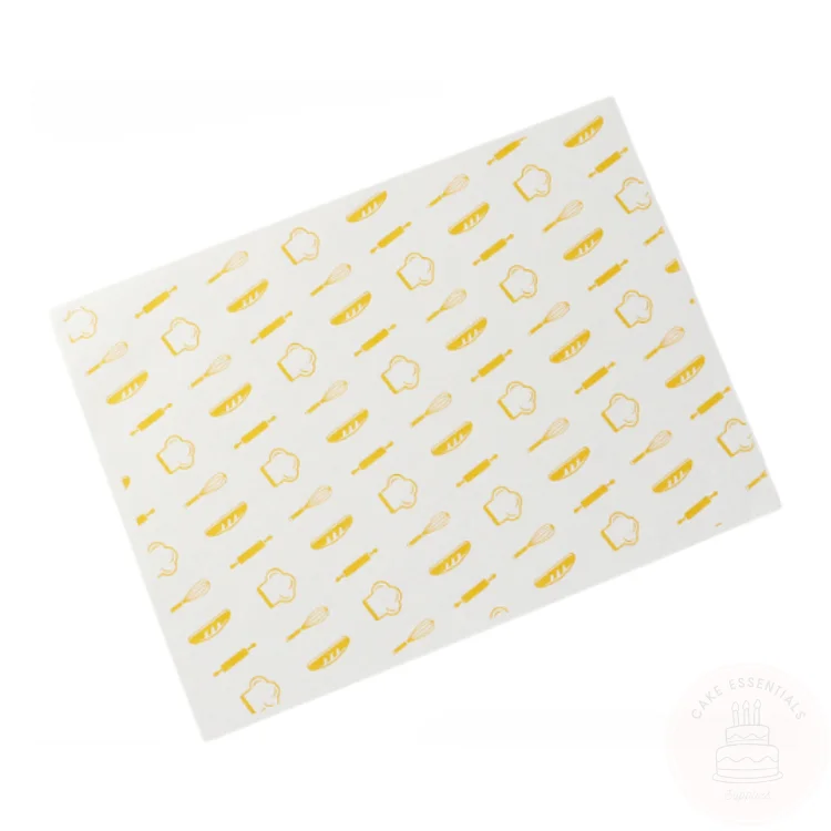 14x10 inch greaseproof wax deli paper used for wrapping custom cakes, desserts, and sandwiches – 50 sheets pack (S2)