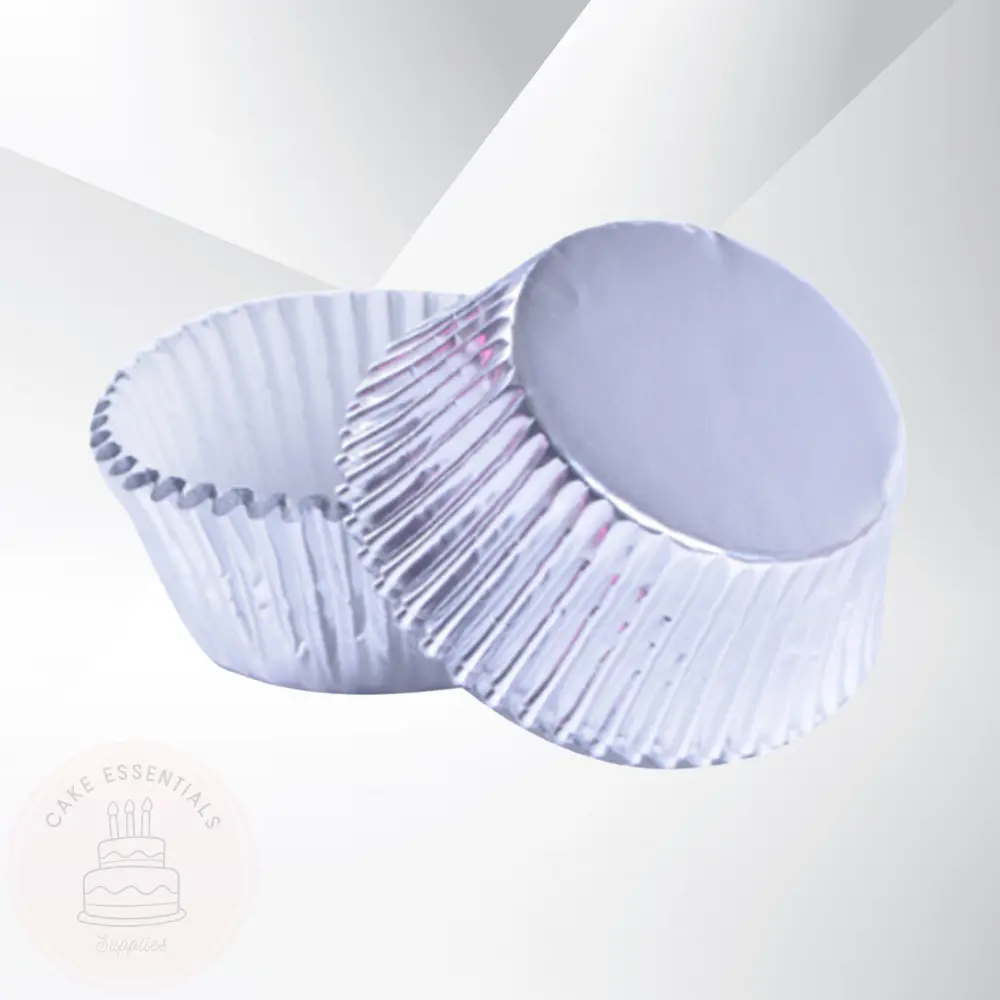 100 Silver Foil Cupcake Liners: Party Essential