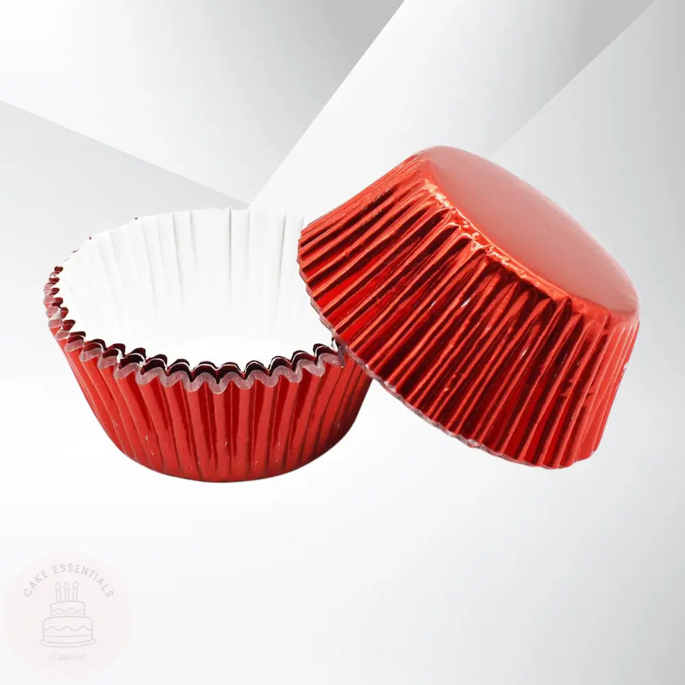 100 Red Foil Cupcake Liners: Party Essential