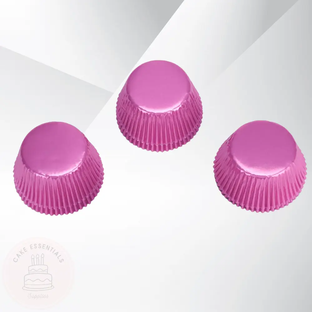 100 Dark Pink Foil Cupcake Liners: Party Essential