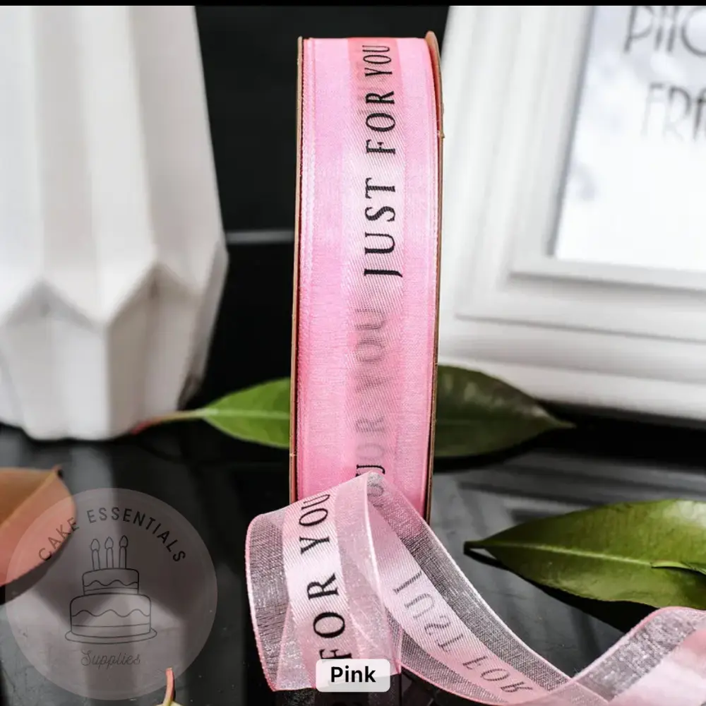 1" Light Pink Just For You Satin Ribbon: 50 Yards
